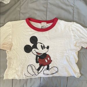 Brandy Melville cropped Mickey Mouse top.